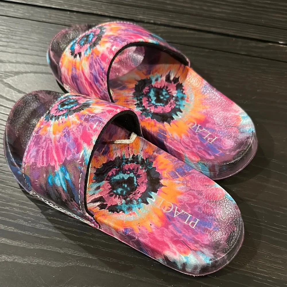 Colorful Tie-Dye Slide Sandals